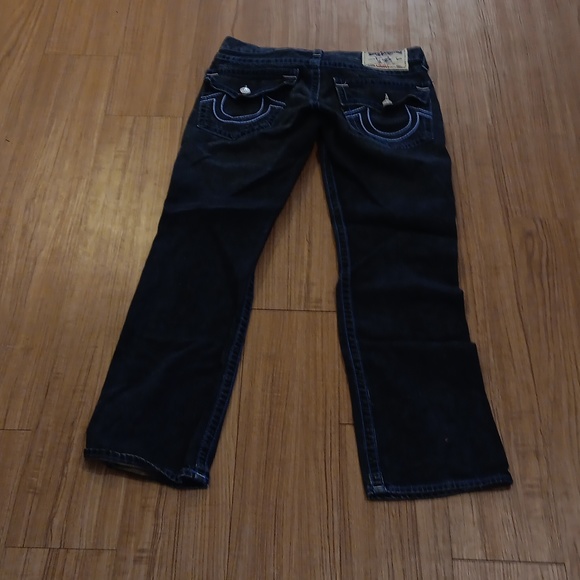 Men's True Religion size 31x30 straight leg denim jeans mildly distressed - Picture 7 of 9